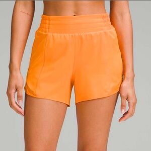 Lululemon orange hotty hot shorts